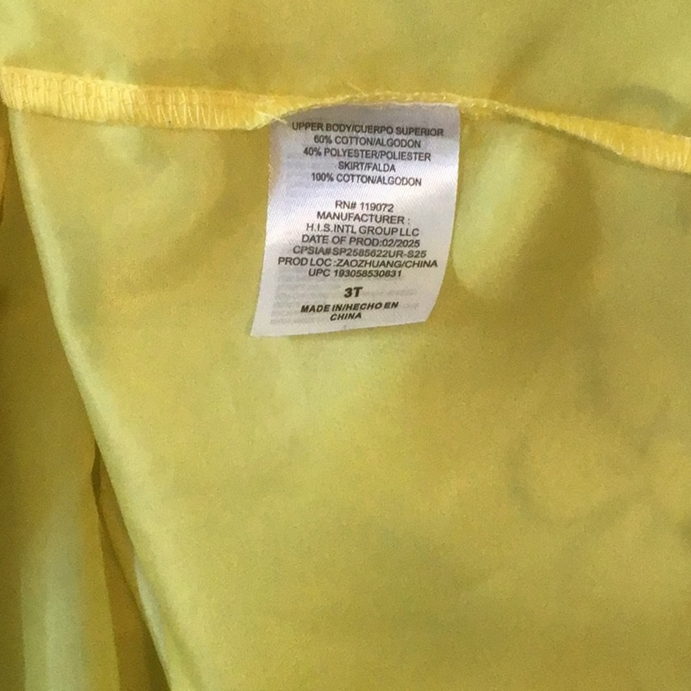💛SMURFS Blue and Yellow Smurfette Dress - Sz 3T - Picture 4 of 11